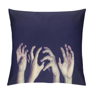 Personality  Scary Horror Hand In The Darkness. Pillow Covers