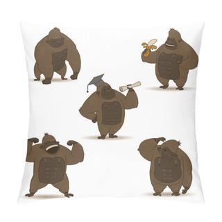 Personality  Funny Gorillas Set Pillow Covers