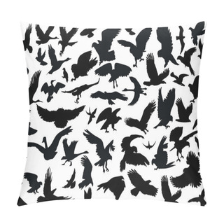 Personality  Fifty Four Bird Silhouettes Pillow Covers