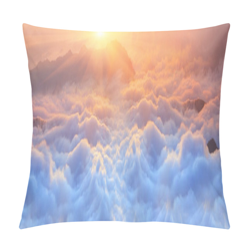 Personality  foggy Carpathian mountains pillow covers