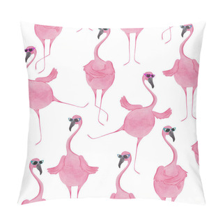 Personality  Watercolor Flamingos Seamless Pattern. Kids Print Pillow Covers