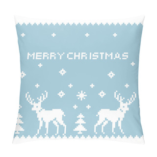 Personality  Deer Pixel Art Pillow Covers