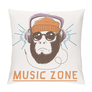 Personality  Music Fan Hipster Monkey Pillow Covers