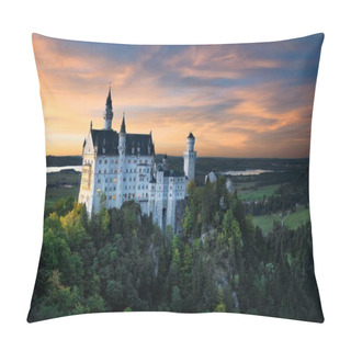 Personality  Famous Neuschwanstein Castle Near Fussen, Southwest Bavaria, Germany. Pillow Covers
