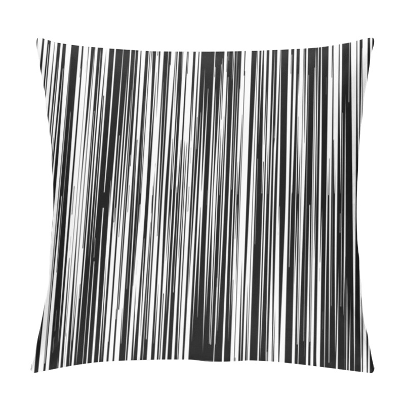 Personality  Black and White Straight Vertical Variable Width Stripes, Monochrome Lines Pattern, Vertically line, Straight Parallel Vertical Lines, Fashion Geometric Monochrome Random Streaks pillow covers