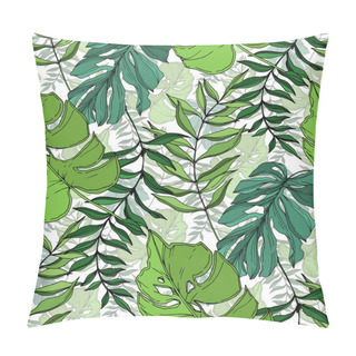 Personality  Vector Exotic Tropical Hawaiian Summer. Palm Beach Tree Leaves Jungle Botanical. Black And White Engraved Ink Art. Background Pattern. Fabric Wallpaper Print Texture. Pillow Covers