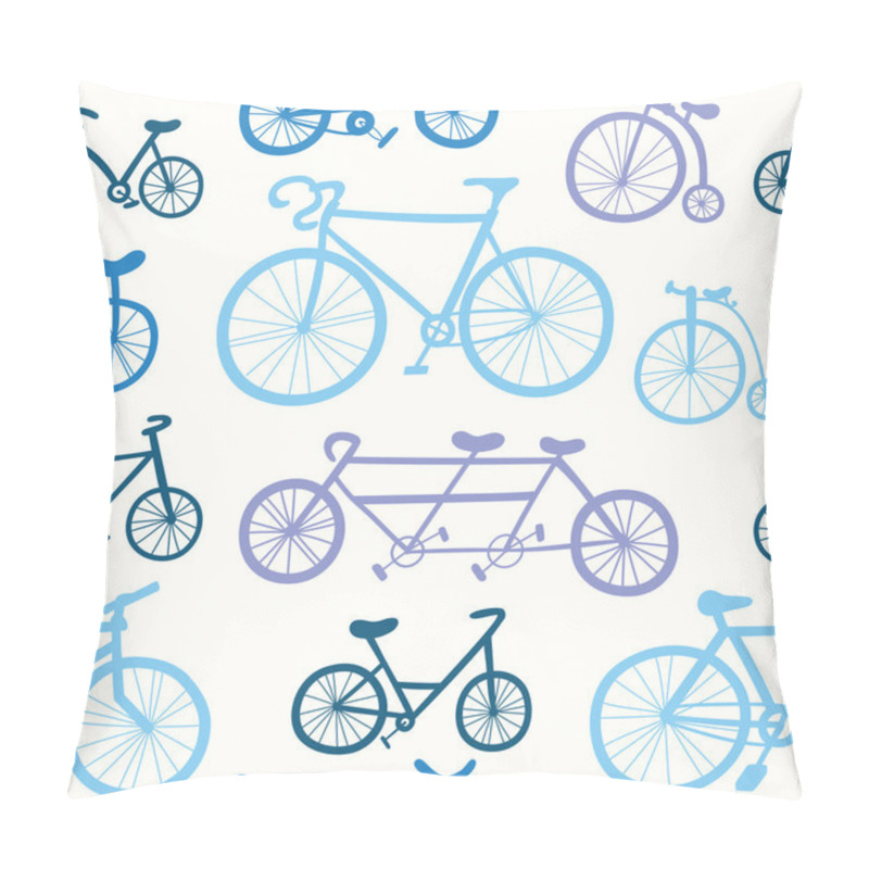 Personality  Pattern With   Bicycles. Pillow Covers
