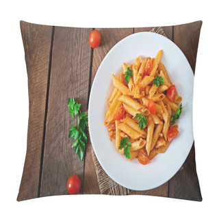 Personality  Penne Pasta In Tomato Sauce Pillow Covers