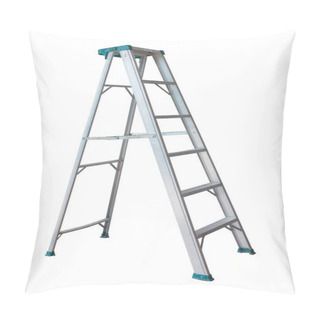 Personality  Metal Ladder Isolated On White Background. Pillow Covers