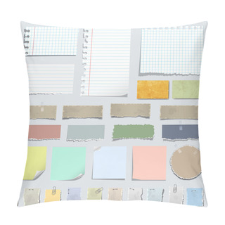 Personality  Vector Set Of Various Notes Paper Pillow Covers