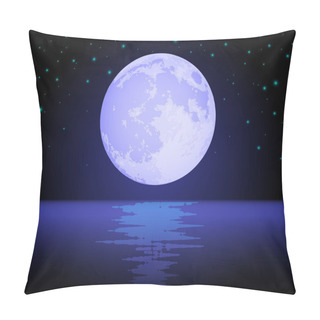 Personality  Moon Reflecting Over The Ocean Pillow Covers