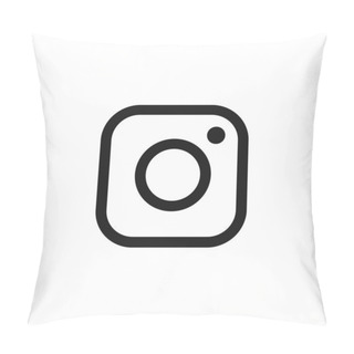 Personality  Camera Lens Icon, Logo Symbol. Social Media Sign Isolated On White Background. Simple Vector Illustration For Graphic And Web Design Pillow Covers