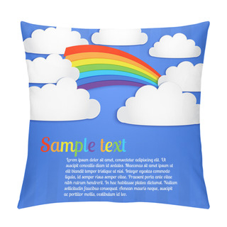 Personality  Vector Background With Rainbow. Pillow Covers