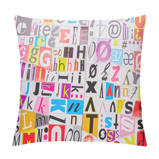 Personality  Letters From Magazine Clippings Pillow Covers