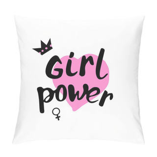 Personality  Girl Power Card. Vector Illustration. Pillow Covers
