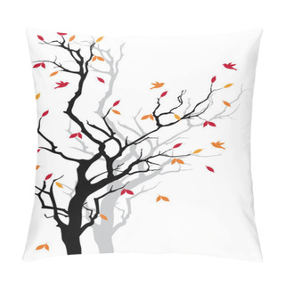 Personality  Autumn Tree, Vector Pillow Covers