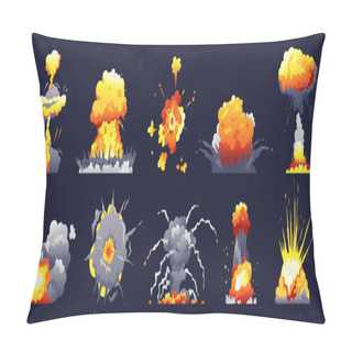Personality  Fire Explosions And Bombs Detonations Burst Set Pillow Covers