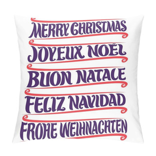 Personality  Merry Christmas In Different Language Pillow Covers