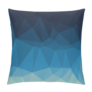 Personality  Abstract Dark Blue Background With Poly Pattern Pillow Covers