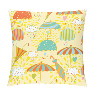 Personality  Colorful Seamless Pattern With Umbrellas. Pillow Covers