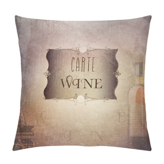 Personality Wine  Banner Vector Illustration   Pillow Covers