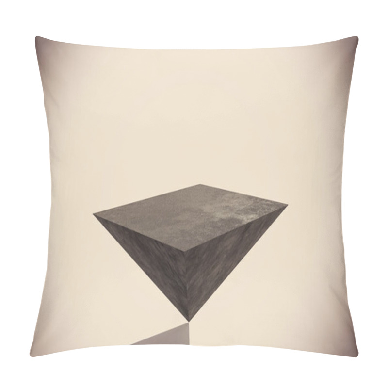 Personality  Abstract upside down pyramid background with copy space. 3D Rendering  pillow covers