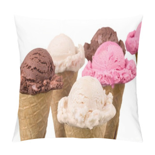 Personality  Chocolate, Vanilla And Strawberry Ice Cream Pillow Covers