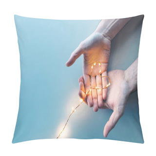 Personality  Person Holding Heart Garland Pillow Covers