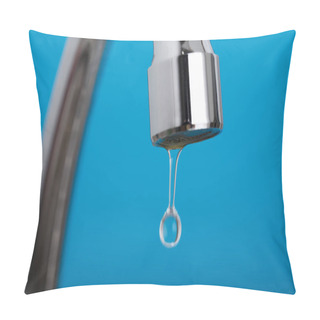 Personality  Close-up Of Leakage Tap With Dripping Water Drop Pillow Covers