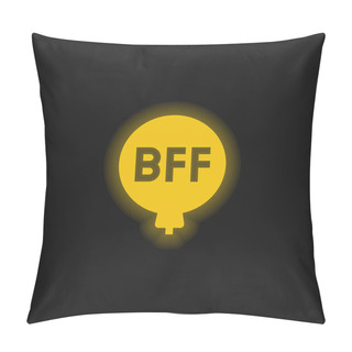 Personality  Balloon Yellow Glowing Neon Icon Pillow Covers
