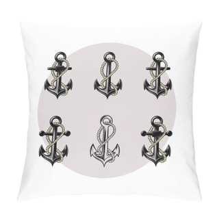 Personality  Anchor Design Illustration Vector Eps Format , Suitable For Your Design Needs, Logo, Illustration, Animation, Etc. Pillow Covers
