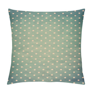 Personality  Vintage Fabric Texture With Pink Polka Dots Pillow Covers