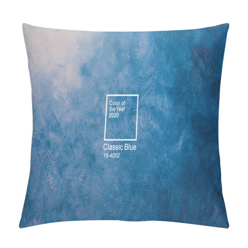 Personality  Classic Blue. Color Of The Year 2020. Stucco Gradient Background Pillow Covers