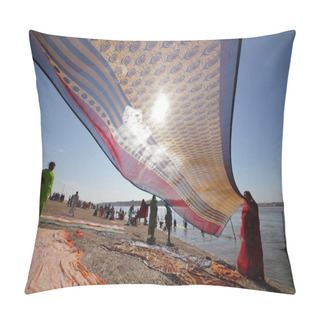 Personality  Local People At Kumbh Mela Festival Near Allahabad  In INDIA ,Uttar, Pradesh State Pillow Covers