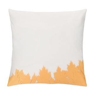 Personality  Border Frame Of Autumnal Leaves Pillow Covers