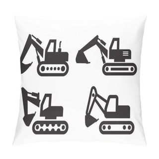 Personality  Excavator Icon Pillow Covers