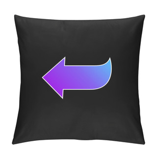 Personality  Arrow Shape Pointing To Left Blue Gradient Vector Icon Pillow Covers