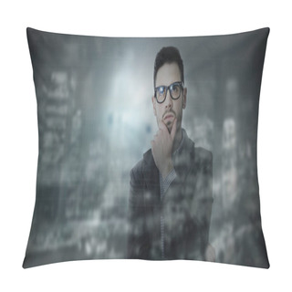 Personality  Thoughtful Businessman, Concept Of Creativity And Development Pillow Covers