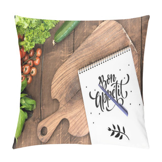 Personality  Notepad With Raw Vegetables On Table Pillow Covers