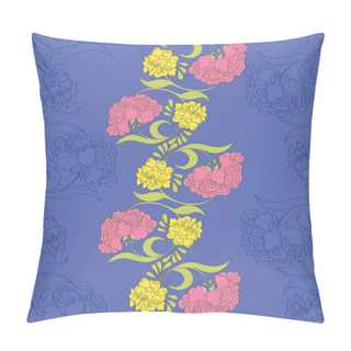 Personality  Vector Floral Seamless Pattern With Fantasy Blooming Flowers Pillow Covers