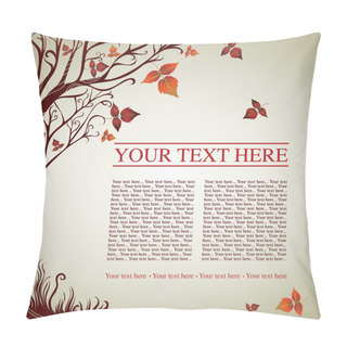 Personality  Design With Decorative Tree From Colorful Autumn Leafs Pillow Covers