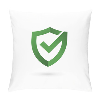Personality  Shield Check Mark Logo Icon Design Template Elements Pillow Covers