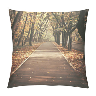 Personality  Path Through The Autumnal Forest Pillow Covers