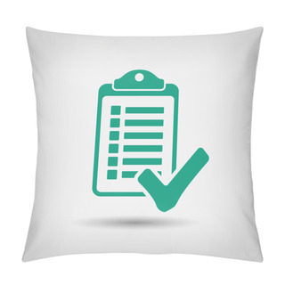 Personality  Pictograph Of Checklist Icon Pillow Covers