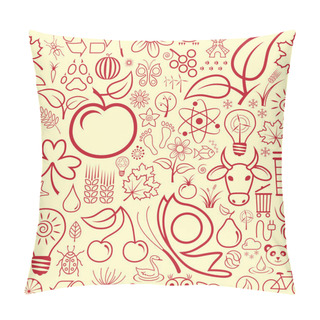 Personality  Seamless Nature Wallpaper Pillow Covers