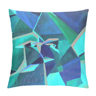 Personality  Original Cubist Painting Pillow Covers