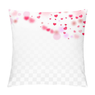 Personality  Hearts Confetti Falling Background. St. Valentine's Day Pattern. Pillow Covers