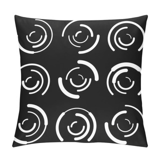 Personality  Concentric Circles With Random Lines Pillow Covers