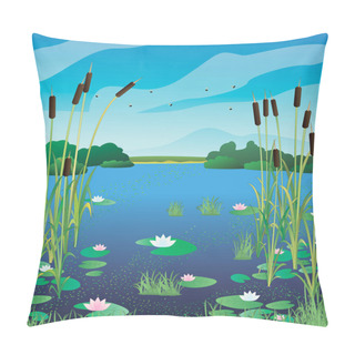 Personality  Illustration Swamp Lily. Pillow Covers