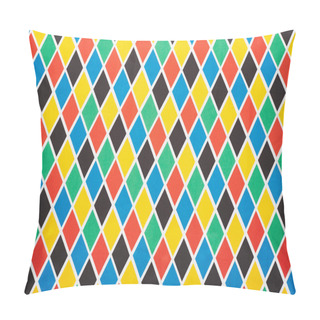 Personality  Harlequin Colorful Diamond Pattern, Texture Background Pillow Covers